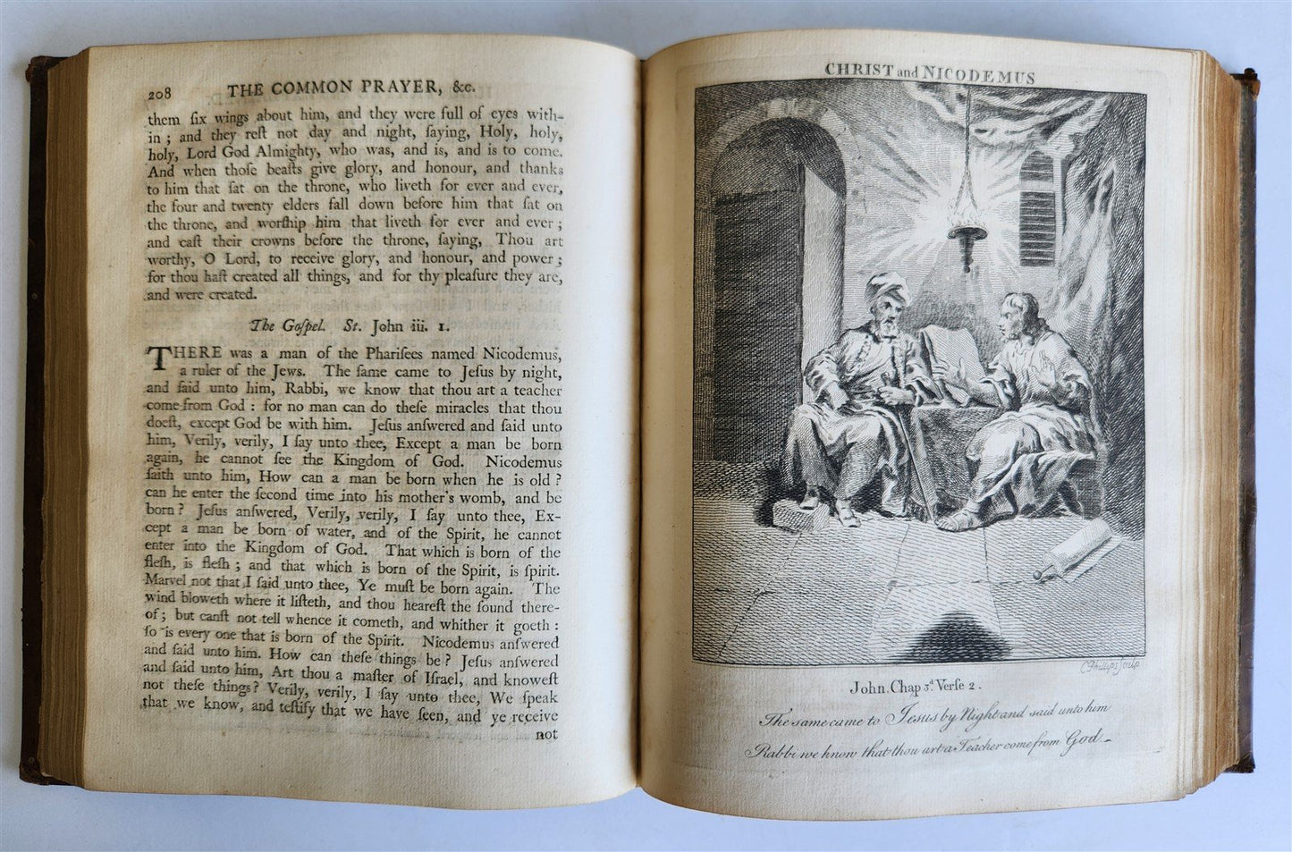 1761 BOOK of COMMON PRAYER w/ PSALMS of DAVID ILLUSTRATED antique in ENGLISH