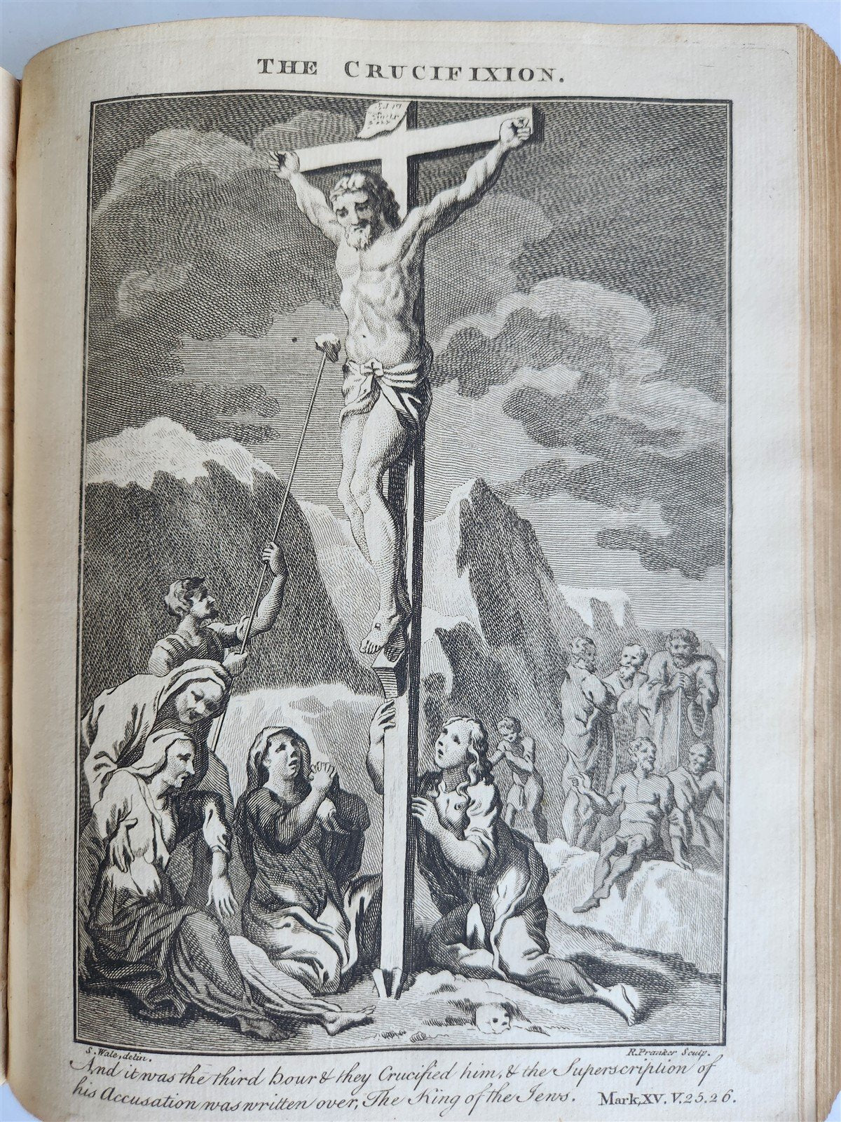 1761 BOOK of COMMON PRAYER w/ PSALMS of DAVID ILLUSTRATED antique in ENGLISH