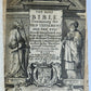 1647 BIBLE in ENGLISH w/ ORIGINAL BINDING antique OLD & NEW TESTAMENT 17th CENT.