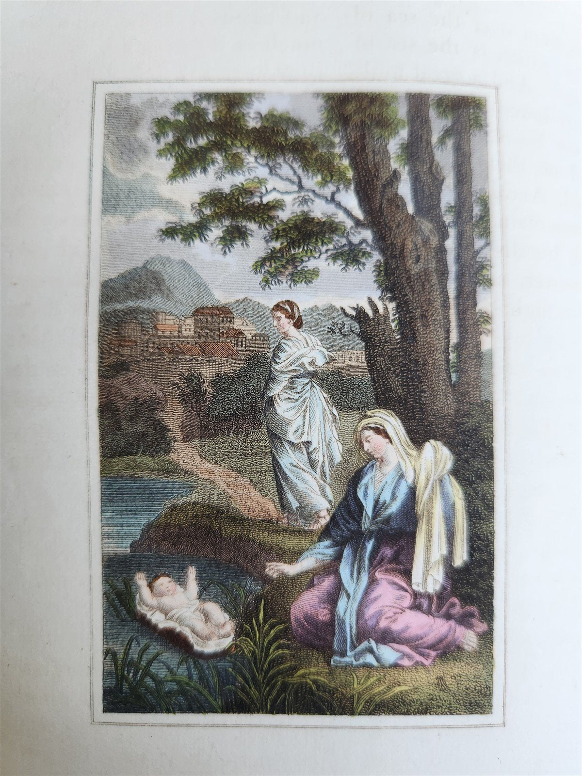 1802 BOOK of COMMON PRAYER w/ PSALTER ILLUSTRATED in COLOR antique in ENGLISH