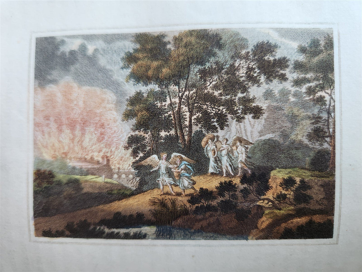 1802 BOOK of COMMON PRAYER w/ PSALTER ILLUSTRATED in COLOR antique in ENGLISH