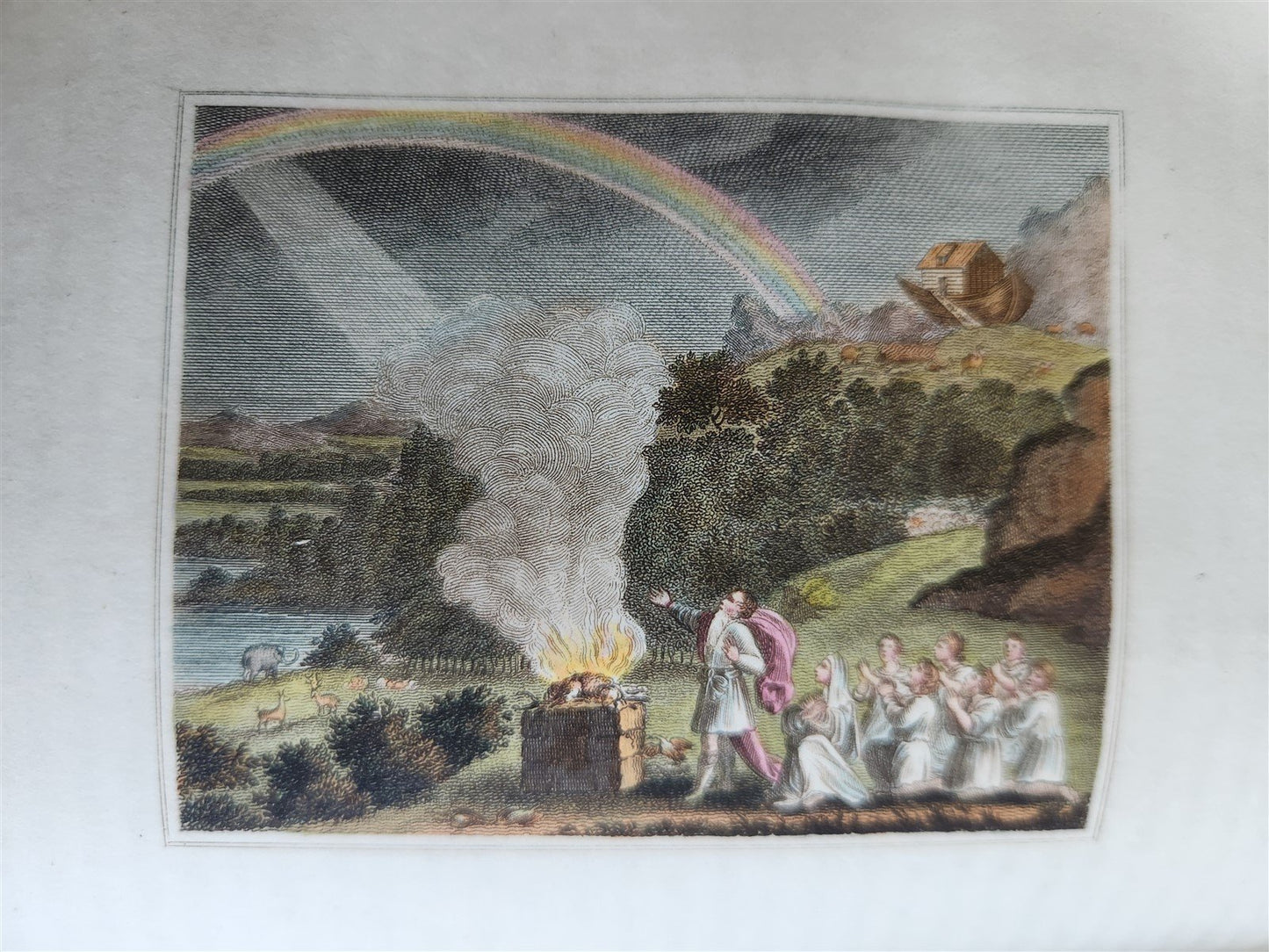 1802 BOOK of COMMON PRAYER w/ PSALTER ILLUSTRATED in COLOR antique in ENGLISH