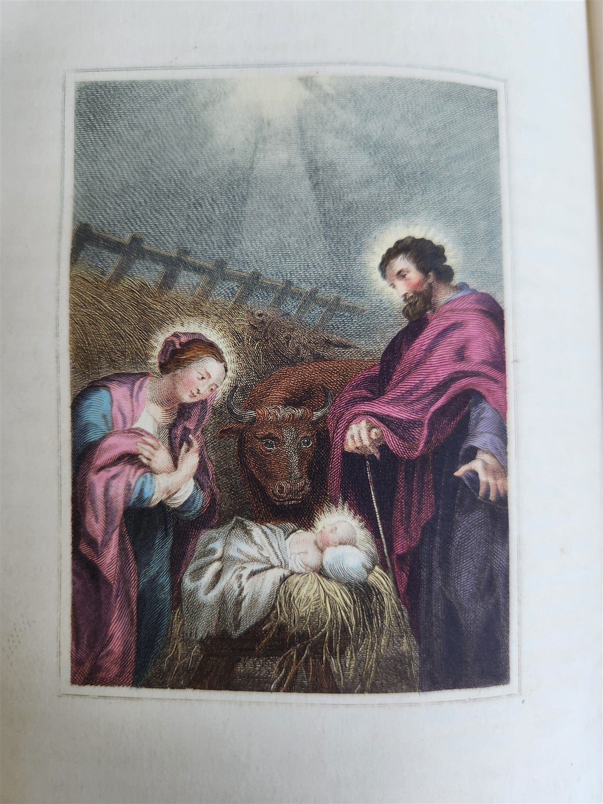 1802 BOOK of COMMON PRAYER w/ PSALTER ILLUSTRATED in COLOR antique in ENGLISH