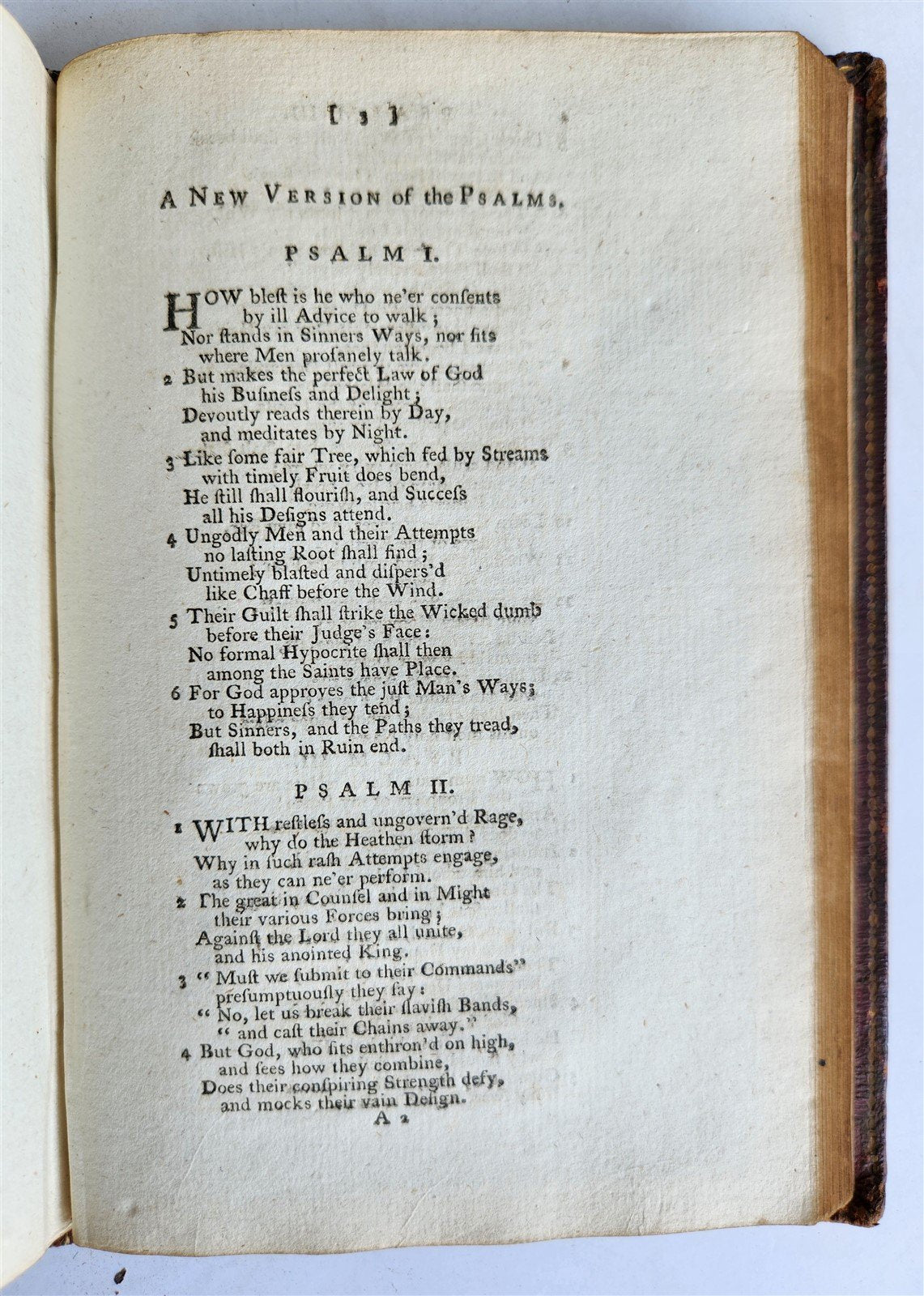 1798 BOOK of COMMON PRAYER w/ PSALTER antique in ENGLISH