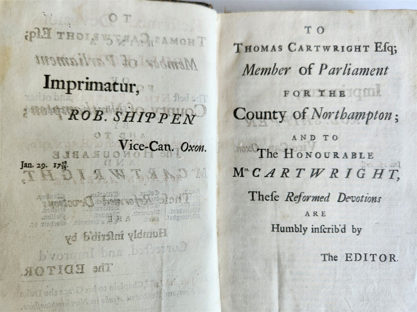 1719 REFORMED DEVOTIONS COLLECTION of HYMNS & PRAYERS antique in ENGLISH