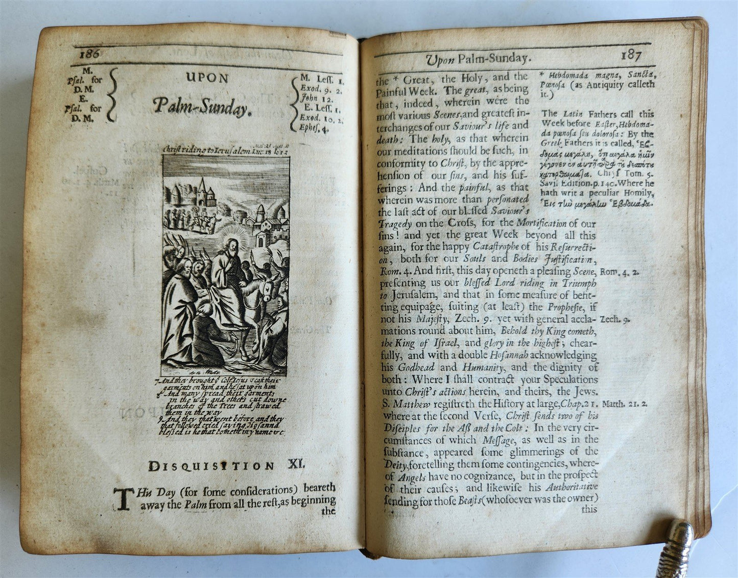 1678 ILLUSTRATED PRIMITIVE DEVOTION in FEASTS & FASTS antique in ENGLISH