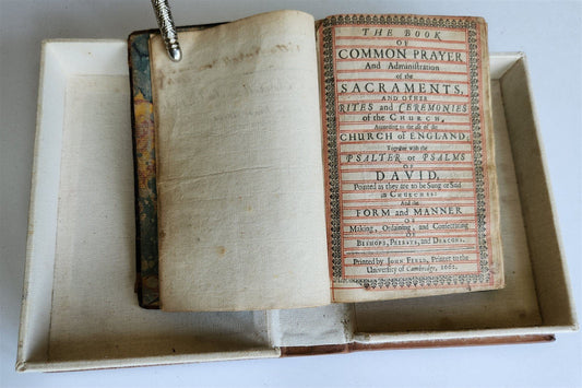 1662 BOOK of COMMON PRAYER ILLUSTRATED w/ PSALMS of DAVID antique in ENGLISH