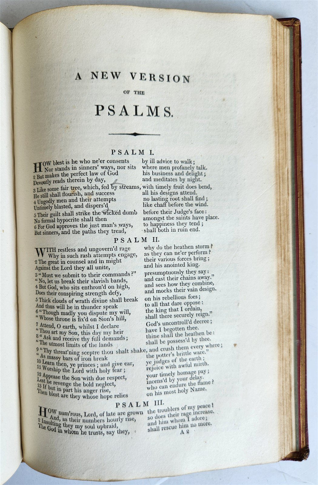 1807 BOOK of COMMON PRAYER ILLUSTRATED w/ PSALMS of DAVID antique in ENGLISH