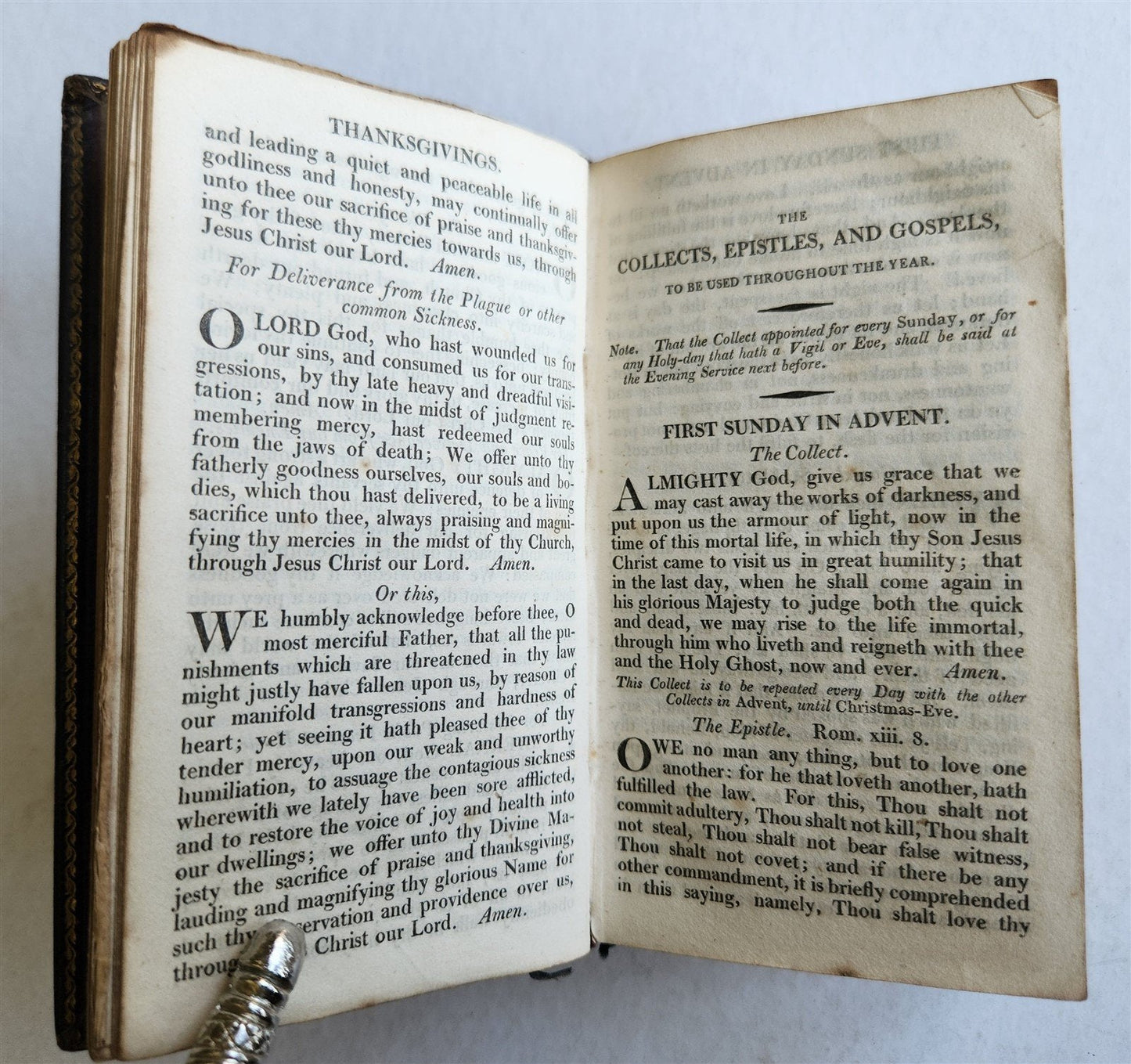 1810 BOOK of COMMON PRAYER w/ PSALTER, or PSALMS of DAVID antique in ENGLISH