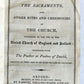 1826 BOOK of COMMON PRAYER w/ PSALTER, or PSALMS of DAVID antique in ENGLISH