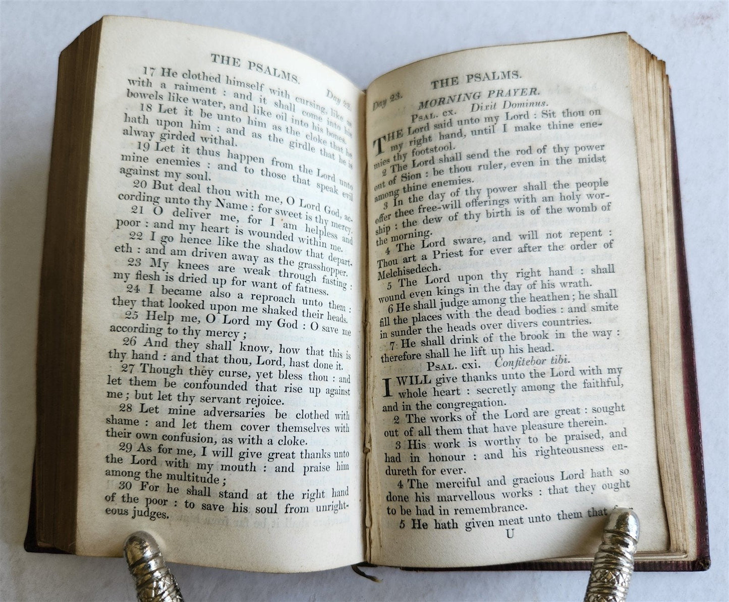 1826 BOOK of COMMON PRAYER w/ PSALTER, or PSALMS of DAVID antique in ENGLISH