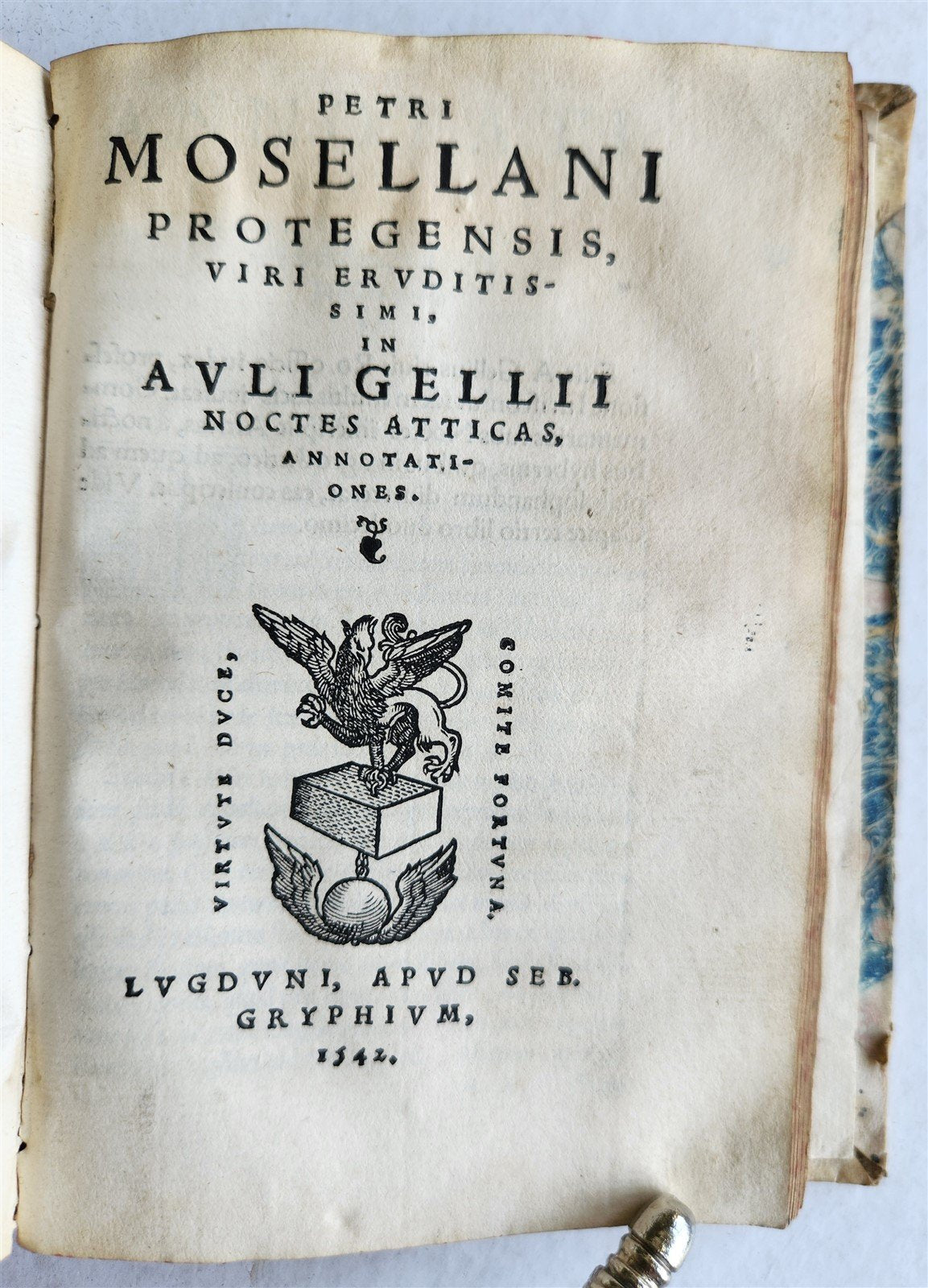 1546 ATTIC NIGHTS by Gellius Aulus Noctes Atticae antique