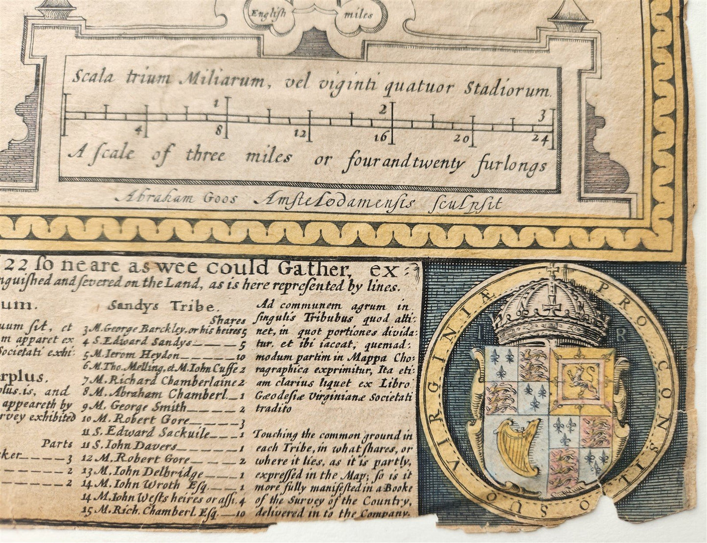 1626 BERMUDA MAP of SUMMER ISLANDS Isle of Devils antique LONDON JOHN SPEED