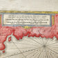 1633 BERMUDA MAP antique 18x22" by Henricus Hondius HAND COLORED