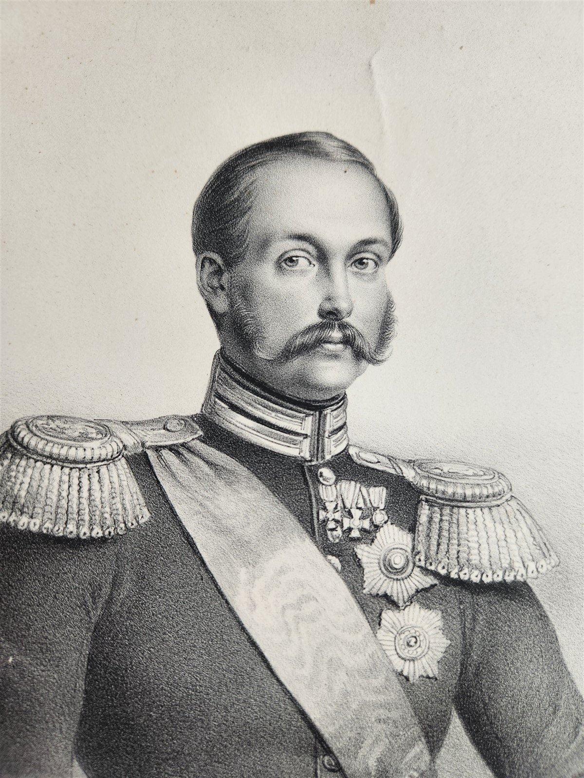 RUSSIAN TSAR ALEXANDER II ANTIQUE ENGRAVING