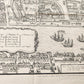 1860s MAP of LONDON in the REIGN of QUEEN ELIZABETH Old & New antique 30 by 40"