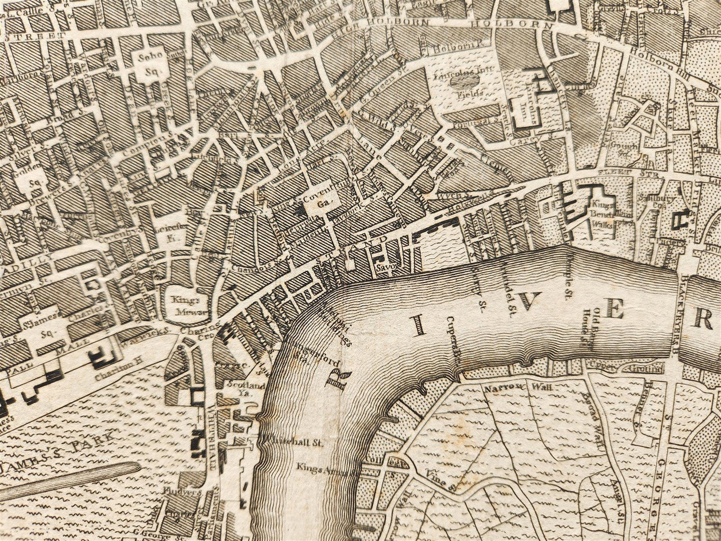 1777 NEW & COMPLETE PLAN of LONDON WESTMINSTER & SOUTHWARK antique W. Harrison