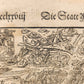1522 MAP of FREYBERG GERMANY from SEBASTIAN MUNSTER'S COSMOGRAPHY antique