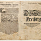 1522 MAP of FREYBERG GERMANY from SEBASTIAN MUNSTER'S COSMOGRAPHY antique