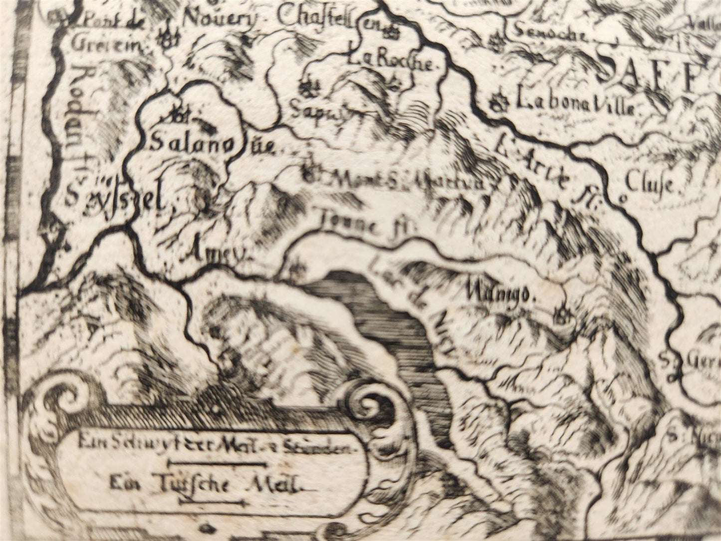 1630s MAP of SWITZERLAND antique Die Eydtgnoschafft Punten und Wallis Helvetia