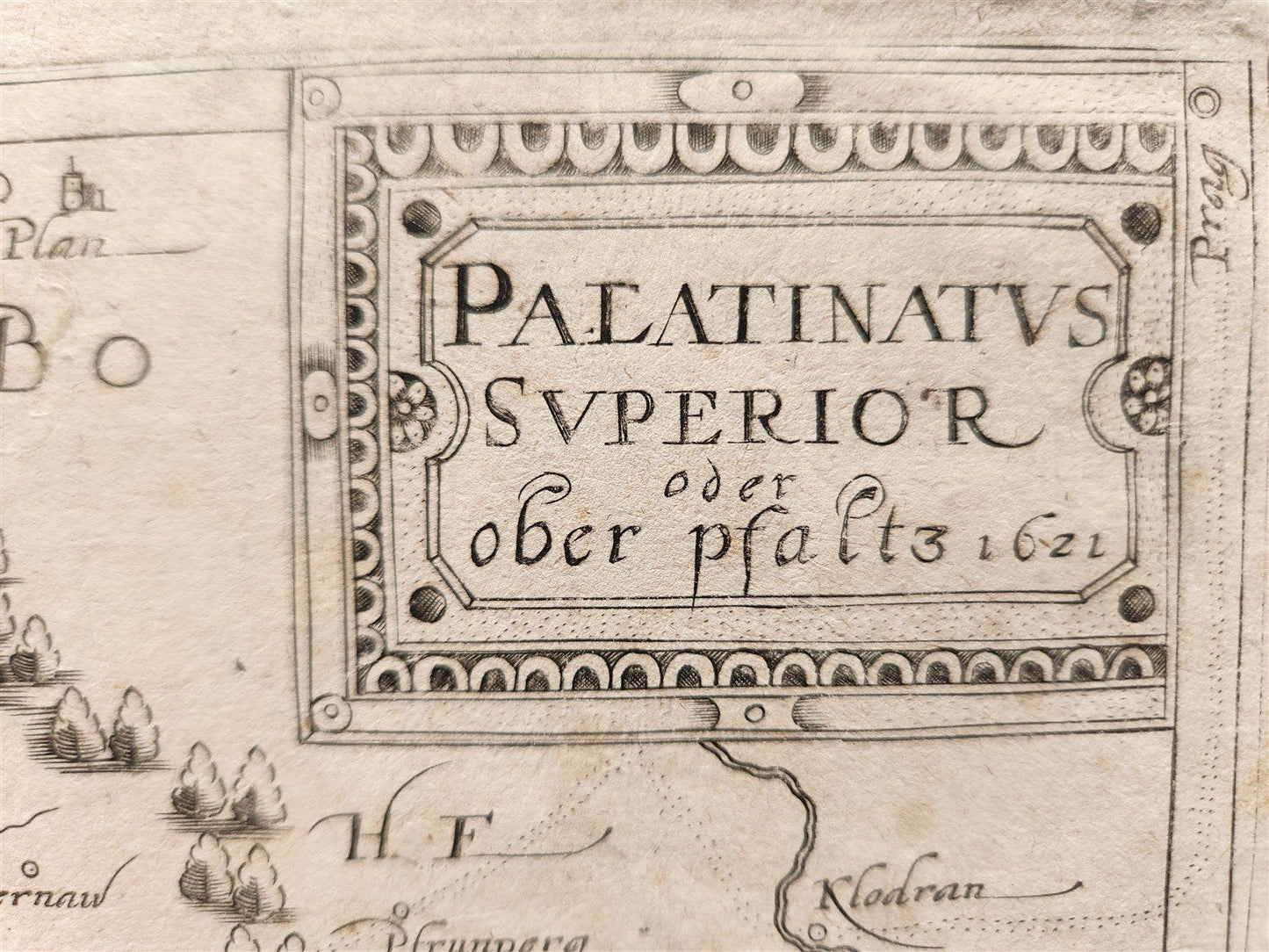 17th CENTURY MAP of UPPER PALATINATE GERMANY antique