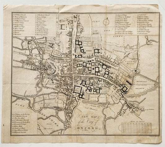 NEW MAP of the CITY of OXFORD