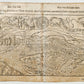 1572 MAP of KOBLENZ GERMANY from SEBASTIAN MUNSTER'S COSMOGRAPHY antique