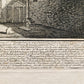 1730s ENGRAVING antique West Prospect of the Church of St Bartholomew the Great