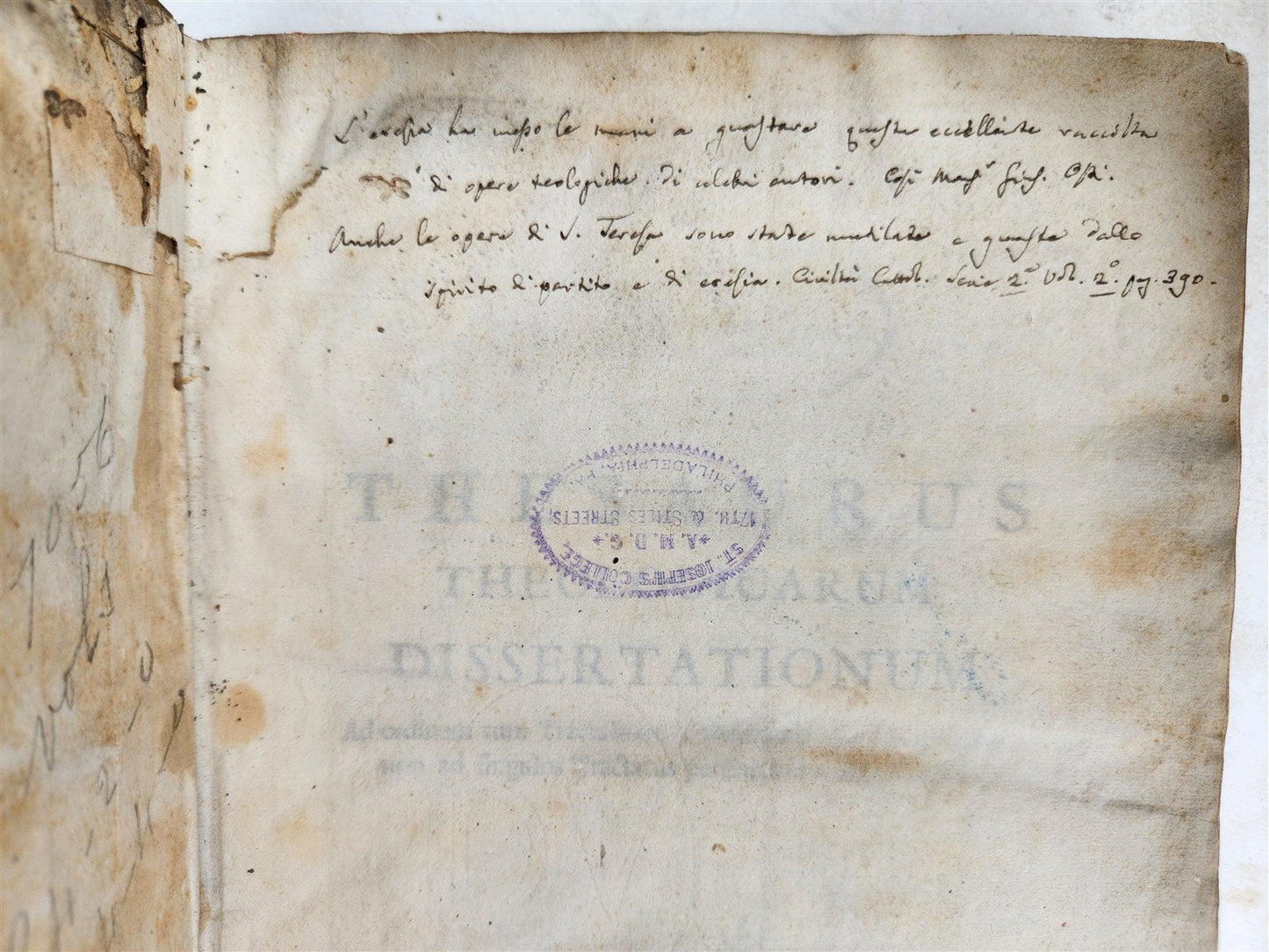 1762 THEOLOGICAL DICTIONARY 13 VELLUM BOUND VOLS antique THESAURUS THEOLOGICUS