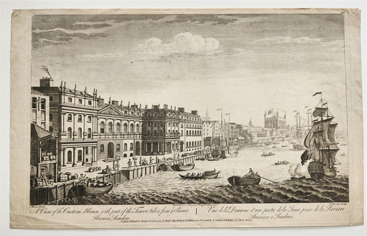 VIEW of LONDON antique 19th CENTURY ENGRAVING