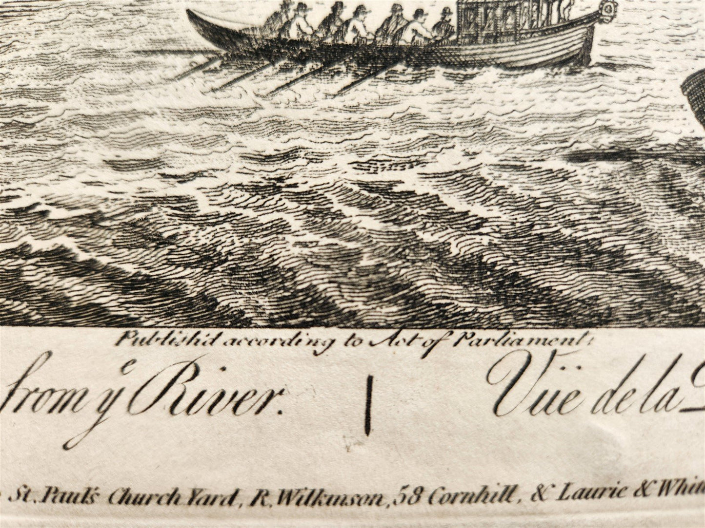 VIEW of LONDON antique 19th CENTURY ENGRAVING