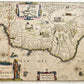 1644 ETHIPOA AFRICA antique MAP Novus Brasiliae Typus