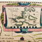 1644 ETHIPOA AFRICA antique MAP Novus Brasiliae Typus