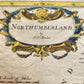 1700s MAP of NORTHUMBERLAND ENGLAND antique