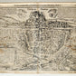 1572 WURZBURG GERMANY HERBIPOLIS MAP from SEBASTIEN MUNSTER COSMOGRAPHY antique