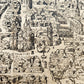 1572 WURZBURG GERMANY HERBIPOLIS MAP from SEBASTIEN MUNSTER COSMOGRAPHY antique