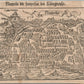1572 NAPLES ITALY MAP from SEBASTIAN MUNSTER COSMOGRAPHIA antique NEAPOLIS