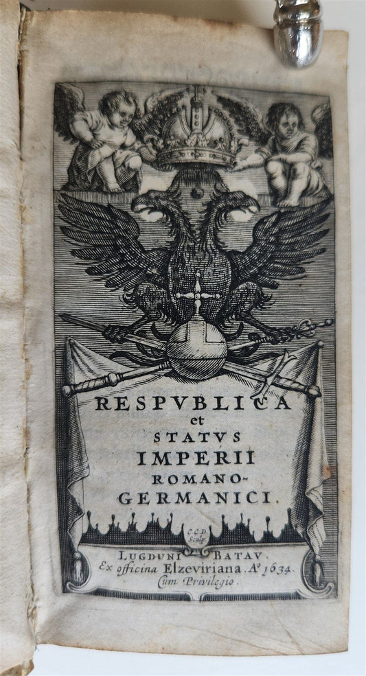 1634 RESPUBLICA ET STATUS IMPERII ROMANO GERMANICI antique ELZEVIER VELLUM BOUND