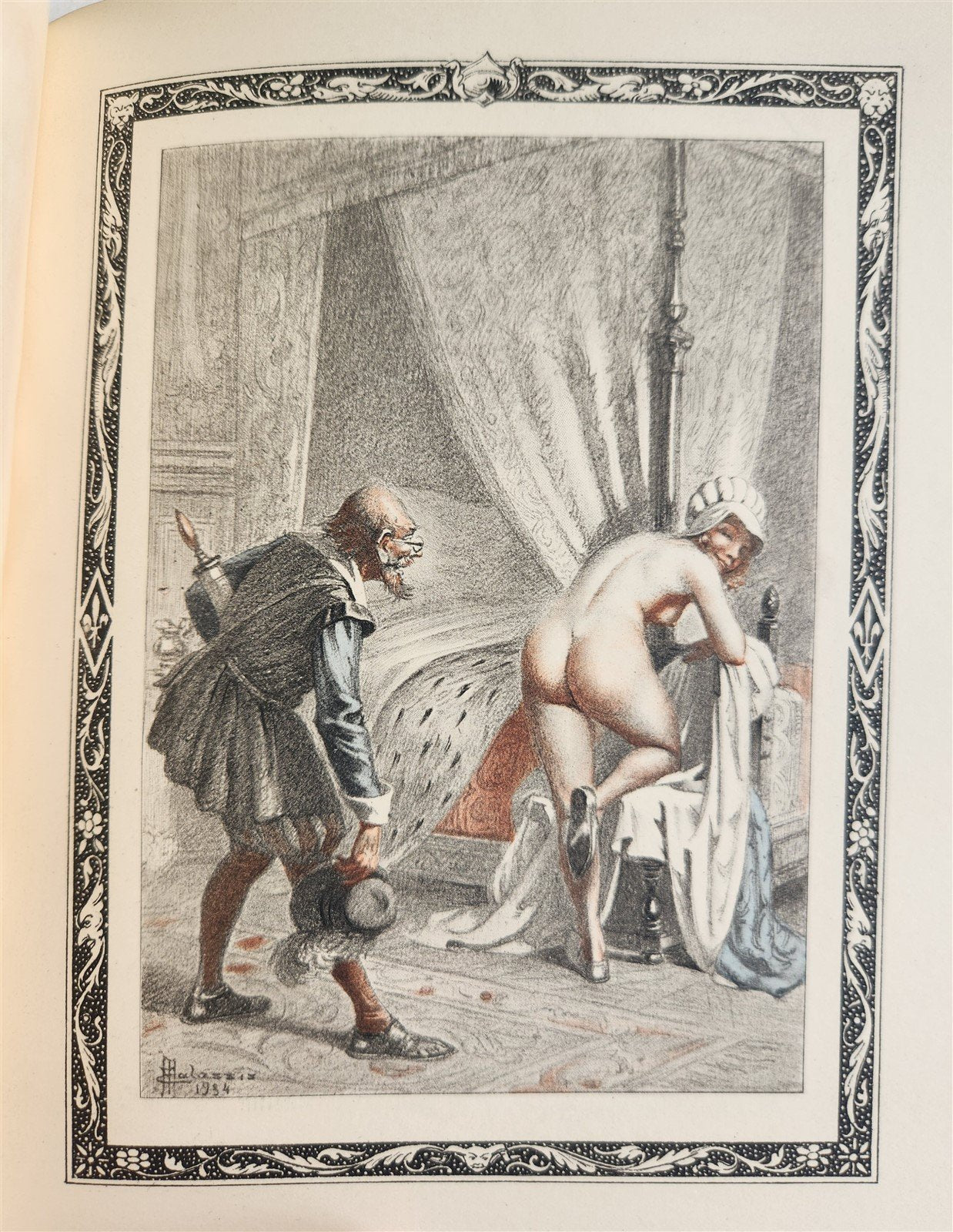 1935 FRENCH EROTIC ILLUSTRATED antique Vies des Dames Galantes 3 VOLUMES