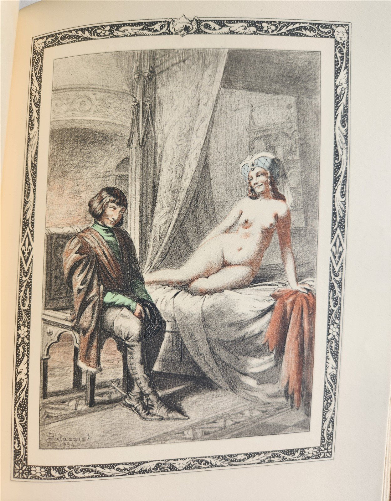 1935 FRENCH EROTIC ILLUSTRATED antique Vies des Dames Galantes 3 VOLUMES