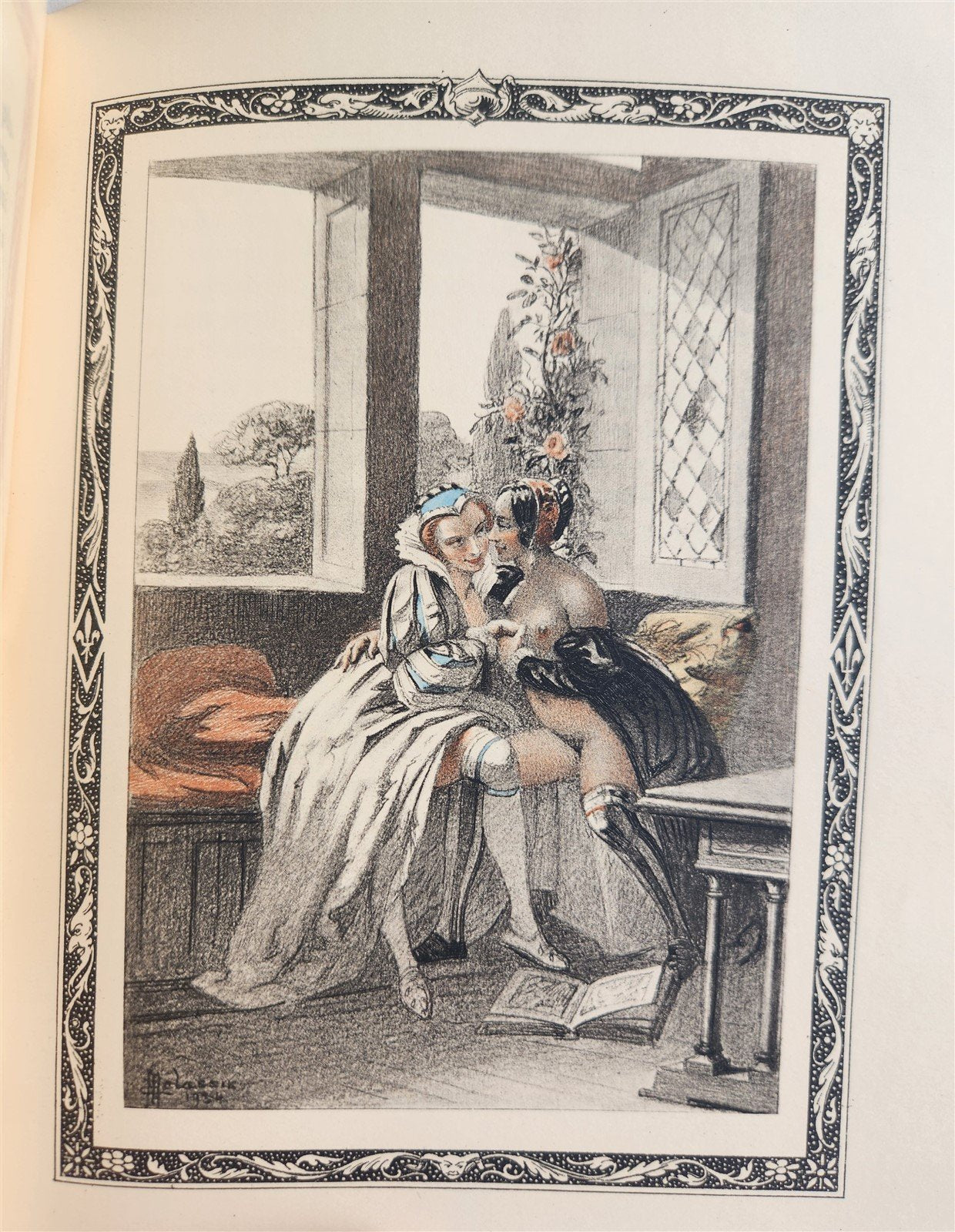 1935 FRENCH EROTIC ILLUSTRATED antique Vies des Dames Galantes 3 VOLUMES