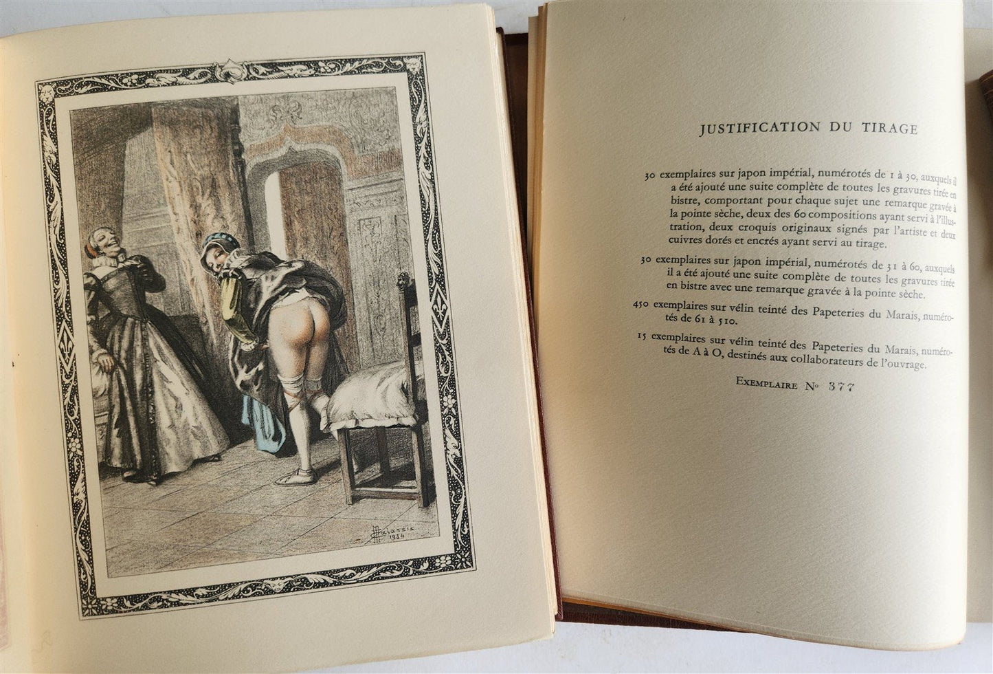 1935 FRENCH EROTIC ILLUSTRATED antique Vies des Dames Galantes 3 VOLUMES