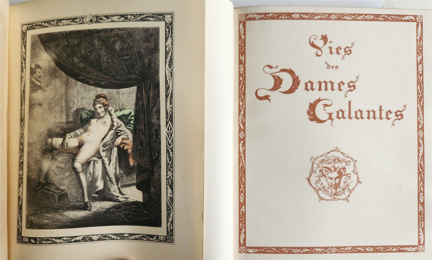 1935 FRENCH EROTIC ILLUSTRATED antique Vies des Dames Galantes 3 VOLUMES