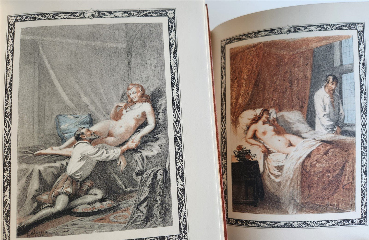 1935 FRENCH EROTIC ILLUSTRATED antique Vies des Dames Galantes 3 VOLUMES