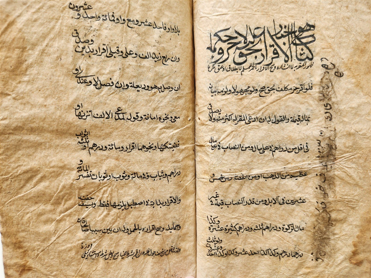 16th-17th century ISLAMIC LAW MANUSCRIPT in ARABIC antique SHARIA FIQH