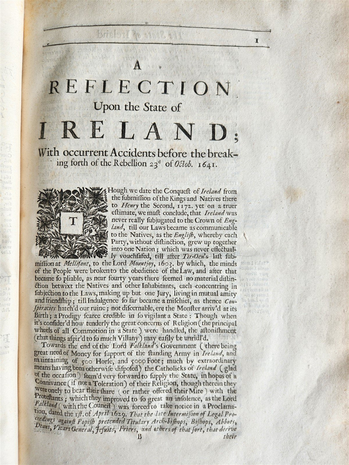 1680 HISTORY OF THE EXECRABLE IRISH REBELLION antique FOLIO in ENGLISH
