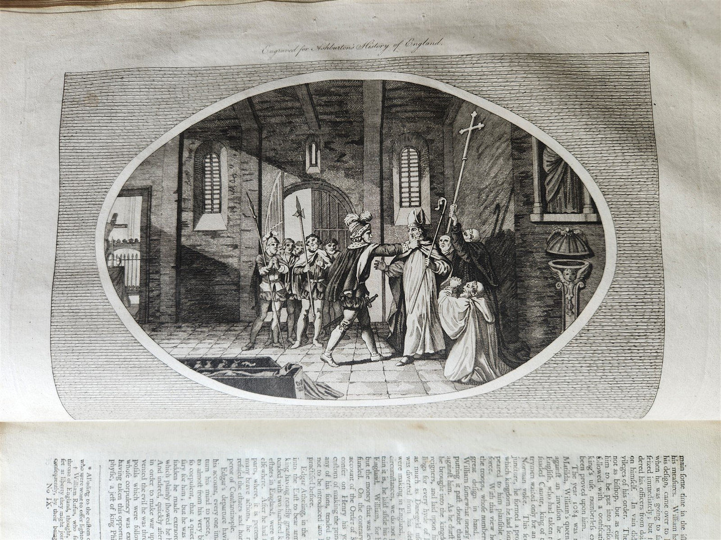 1795 HISTORY OF ENGLAND BRUTUS BEFORE JULIUS CAESAR antique FOLIO ILLUSTRATED