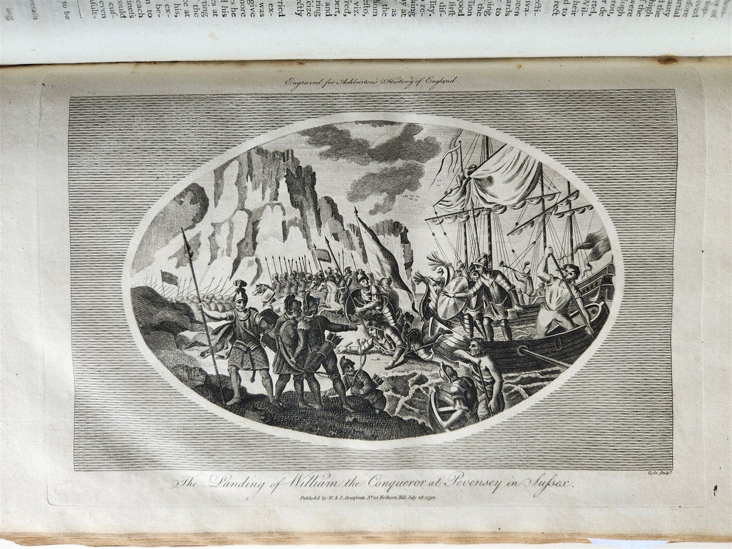 1795 HISTORY OF ENGLAND BRUTUS BEFORE JULIUS CAESAR antique FOLIO ILLUSTRATED