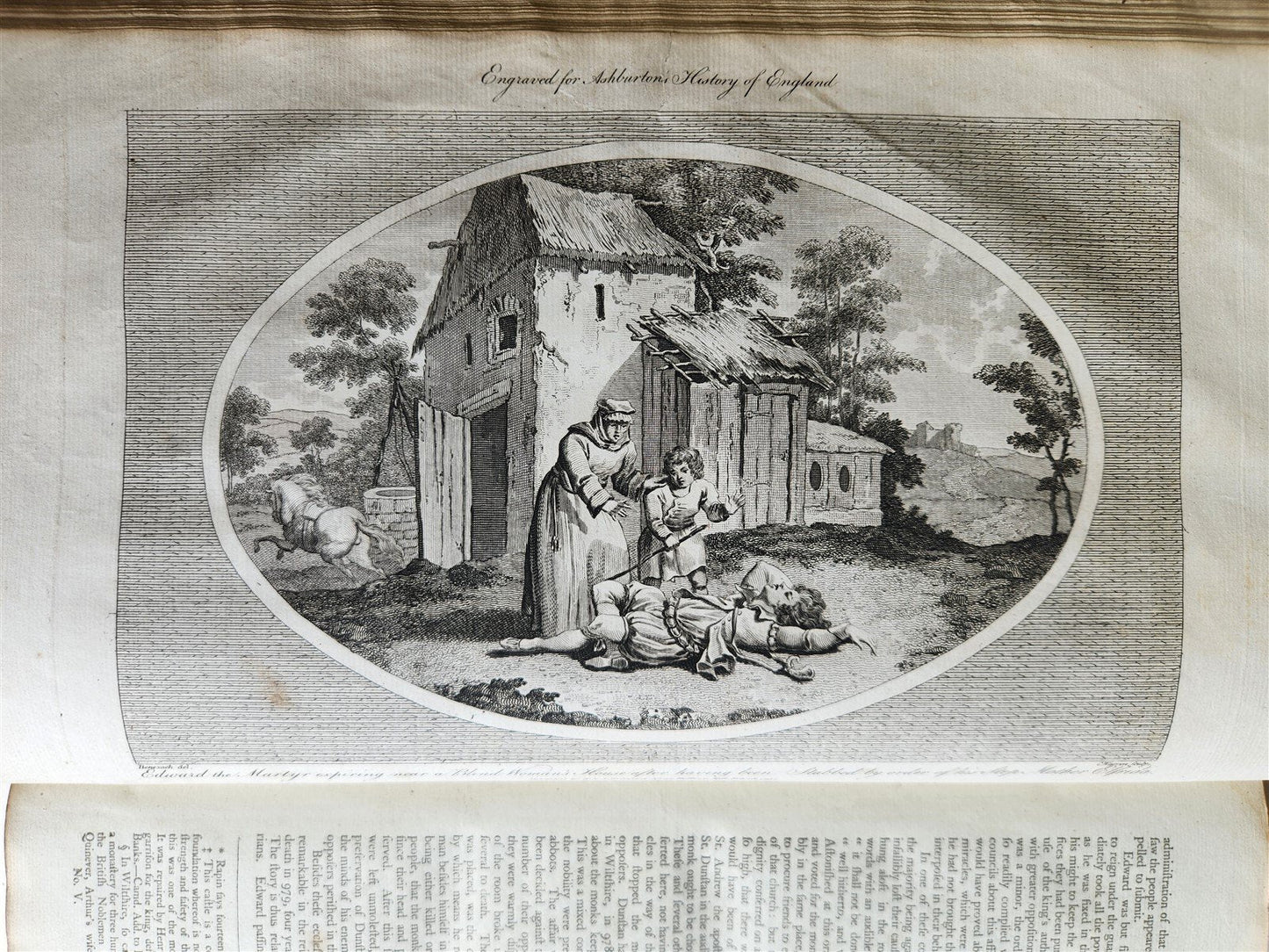 1795 HISTORY OF ENGLAND BRUTUS BEFORE JULIUS CAESAR antique FOLIO ILLUSTRATED