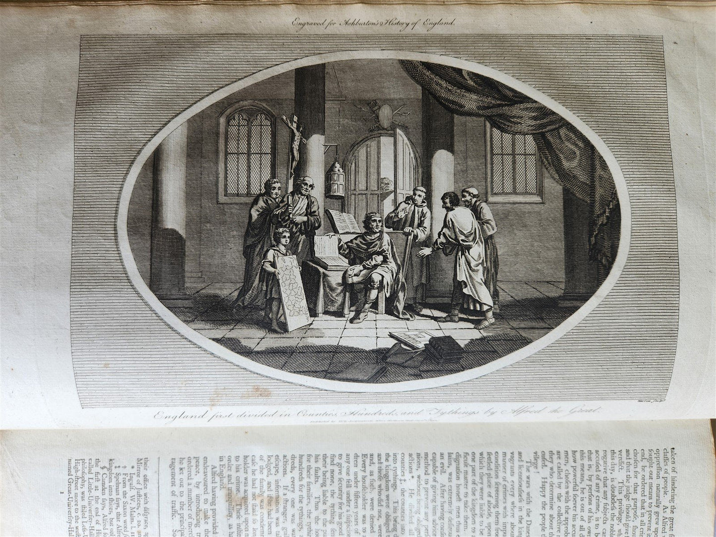 1795 HISTORY OF ENGLAND BRUTUS BEFORE JULIUS CAESAR antique FOLIO ILLUSTRATED